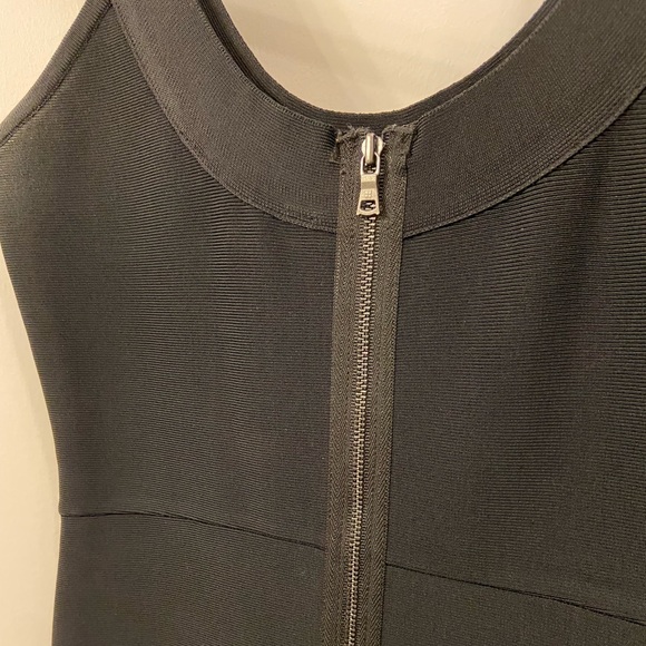 BCBG Black Bodycon Dress with Zipper Back - Picture 6 of 8